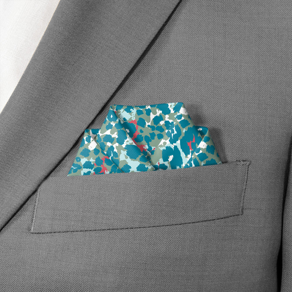 Cheetah Pocket Square - Scalloped Fold - Knotty Tie Co.