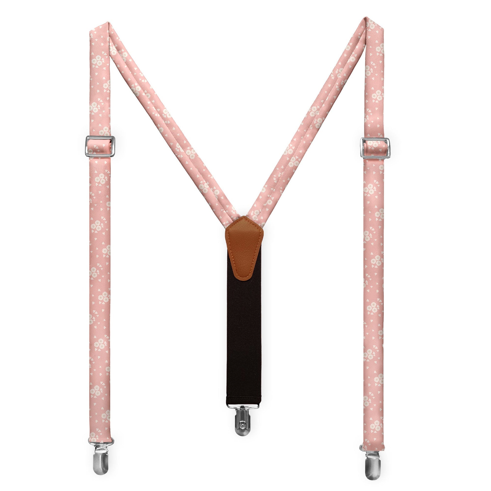 Cherry Blossom Suspenders - Full Front View - Knotty Tie Co.