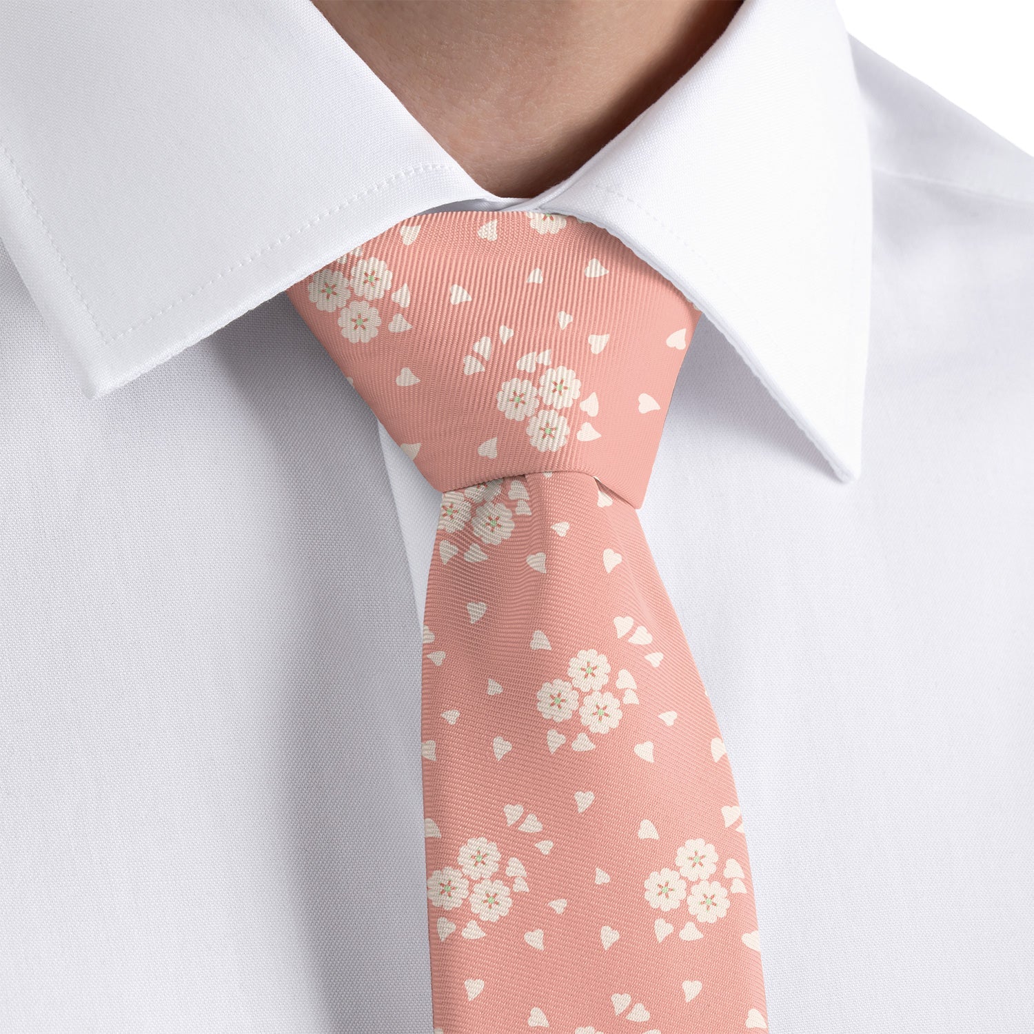 Cherry Blossom Necktie - Rolled - Knotty Tie Co.