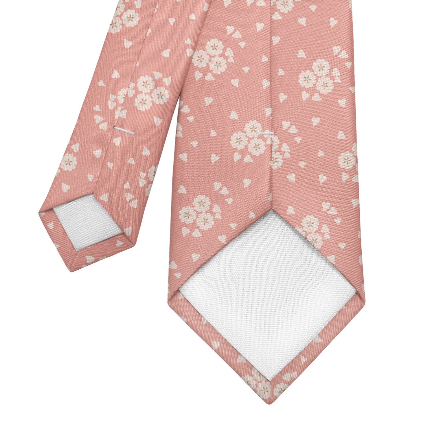 Cherry Blossom Necktie - Tipping - Knotty Tie Co.