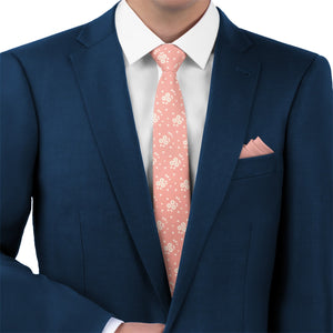 Cherry Blossom Necktie - Matching Pocket Square - Knotty Tie Co.