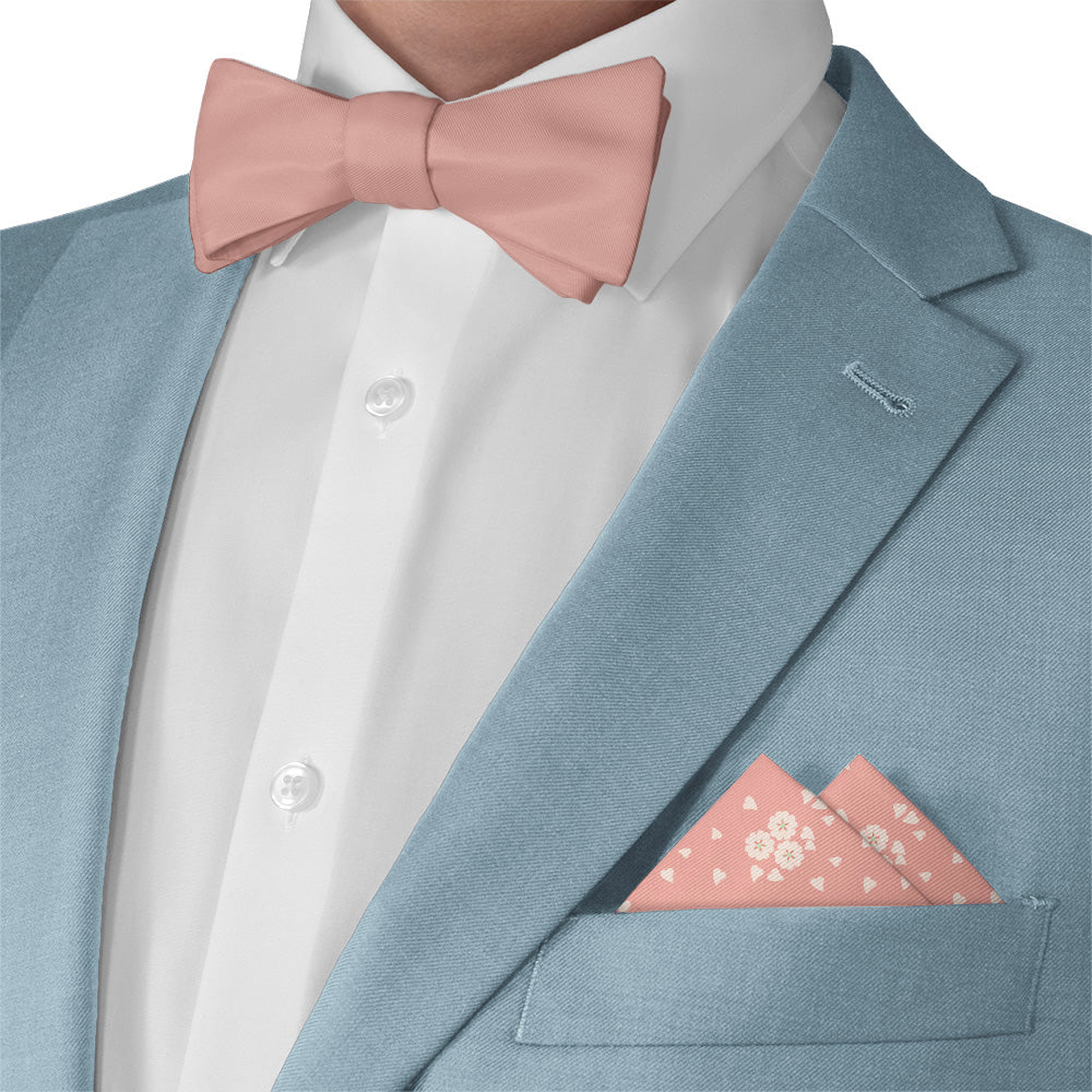 Cherry Blossom Pocket Square - Matching Bow Tie - Knotty Tie Co.