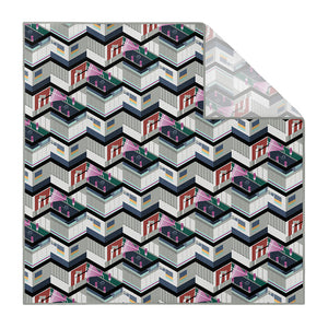 Cherry Creek Herringbone Pocket Square - Printed - Knotty Tie Co.