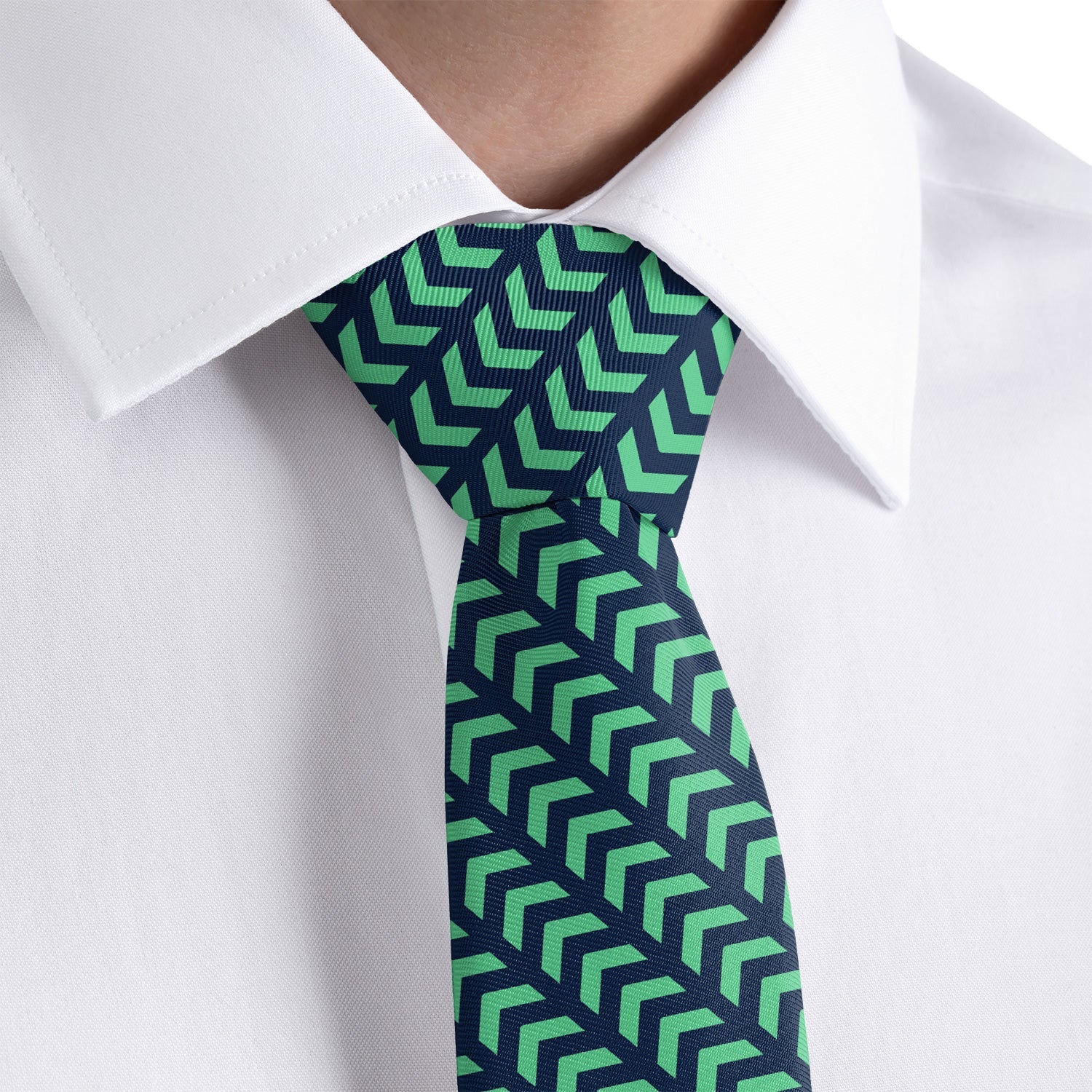 Chevron Geometric Necktie - Rolled - Knotty Tie Co.