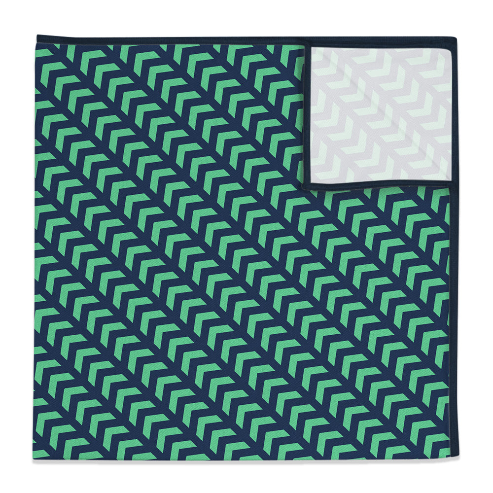 Chevron Geometric Pocket Square - 12" Square - Knotty Tie Co.