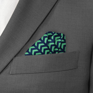 Chevron Geometric Pocket Square - Wave Fold - Knotty Tie Co.