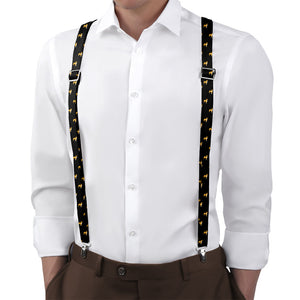 Chihuahua Suspenders - On Model Back View - Knotty Tie Co.