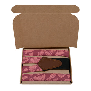 Chloe Paisley Suspenders - Kraft Gift Box Packaging - Knotty Tie Co.