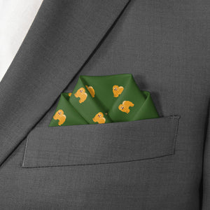 Chow Chow Pocket Square - Scalloped Fold - Knotty Tie Co.