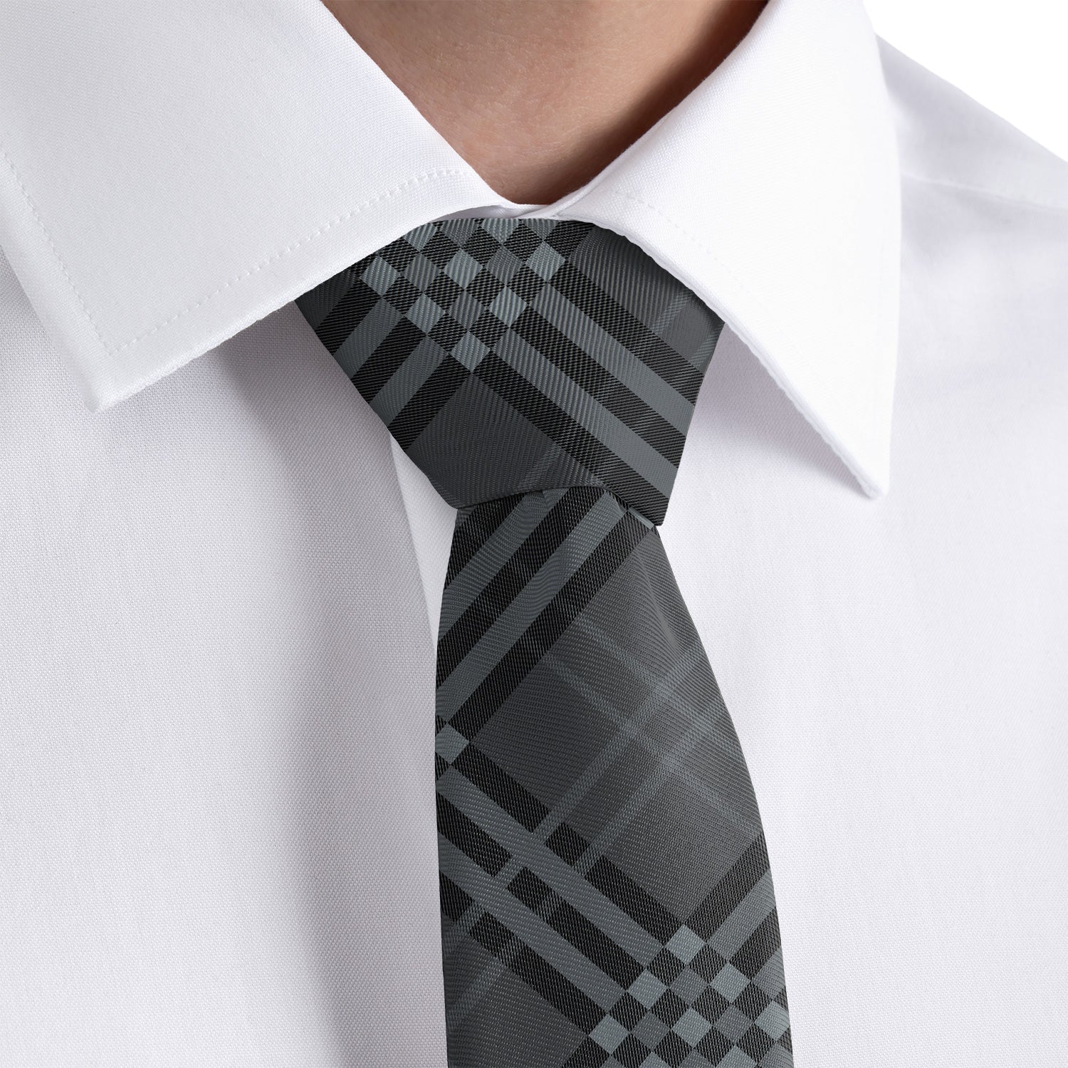 Cincy Plaid Necktie - Rolled - Knotty Tie Co.