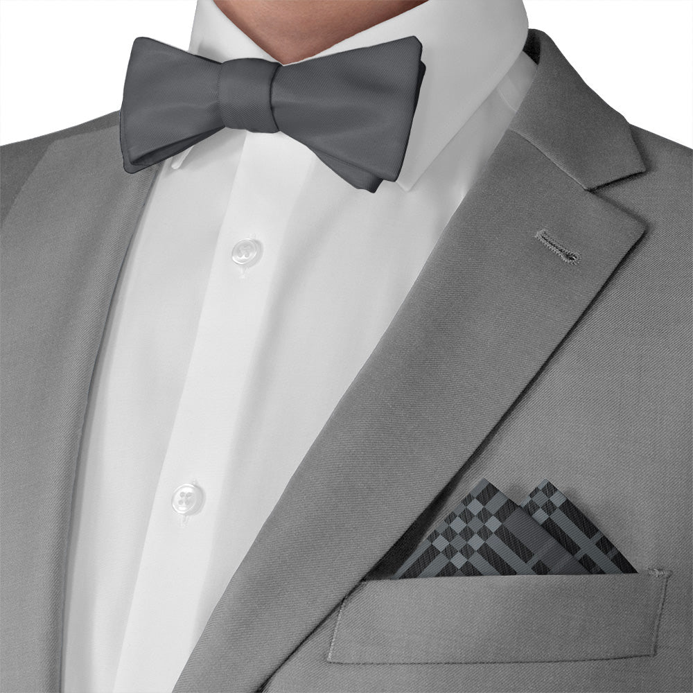 Cincy Plaid Pocket Square - Matching Bow Tie - Knotty Tie Co.