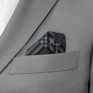 Cincy Plaid Pocket Square - Wave Fold - Knotty Tie Co.