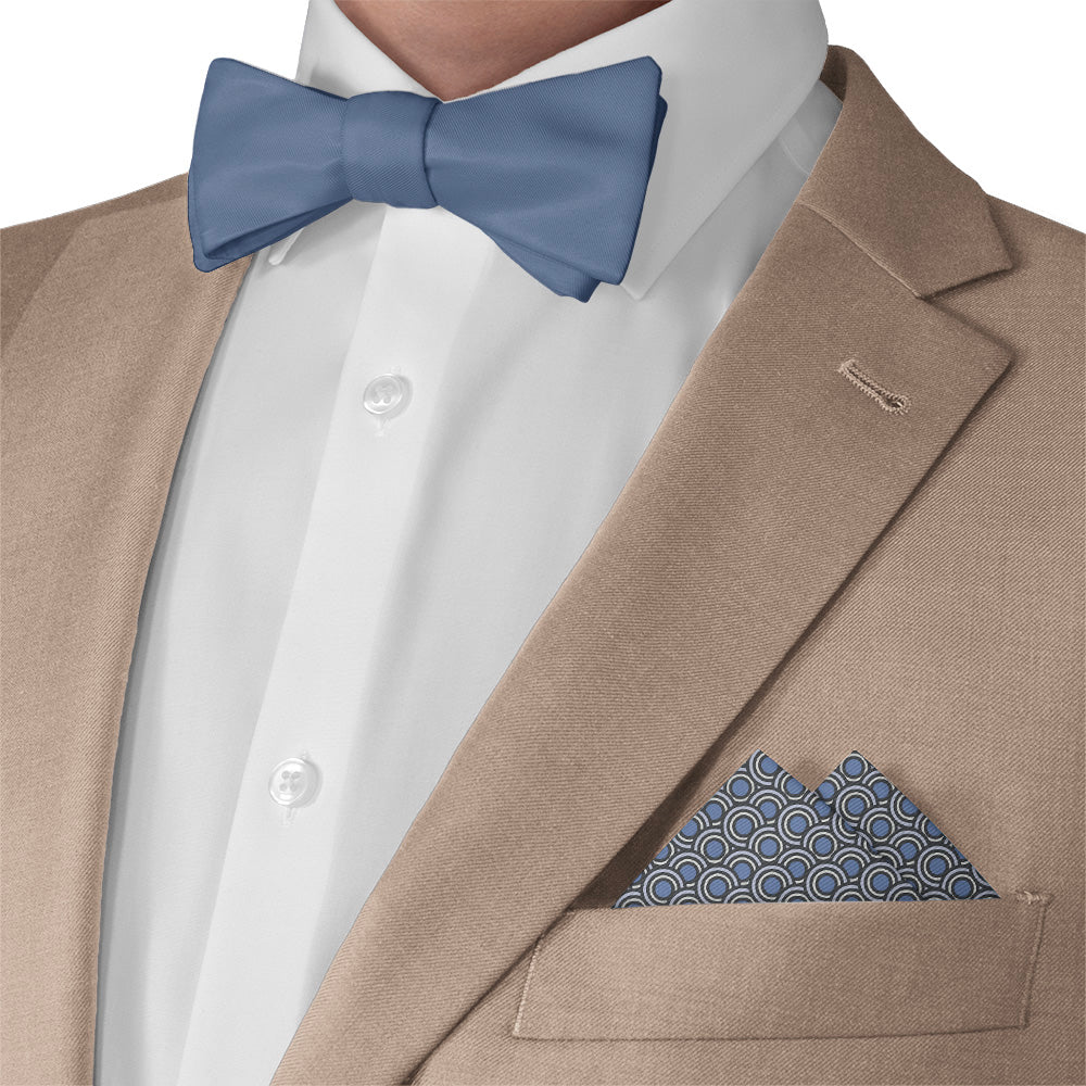 Circles Pocket Square - Matching Bow Tie - Knotty Tie Co.