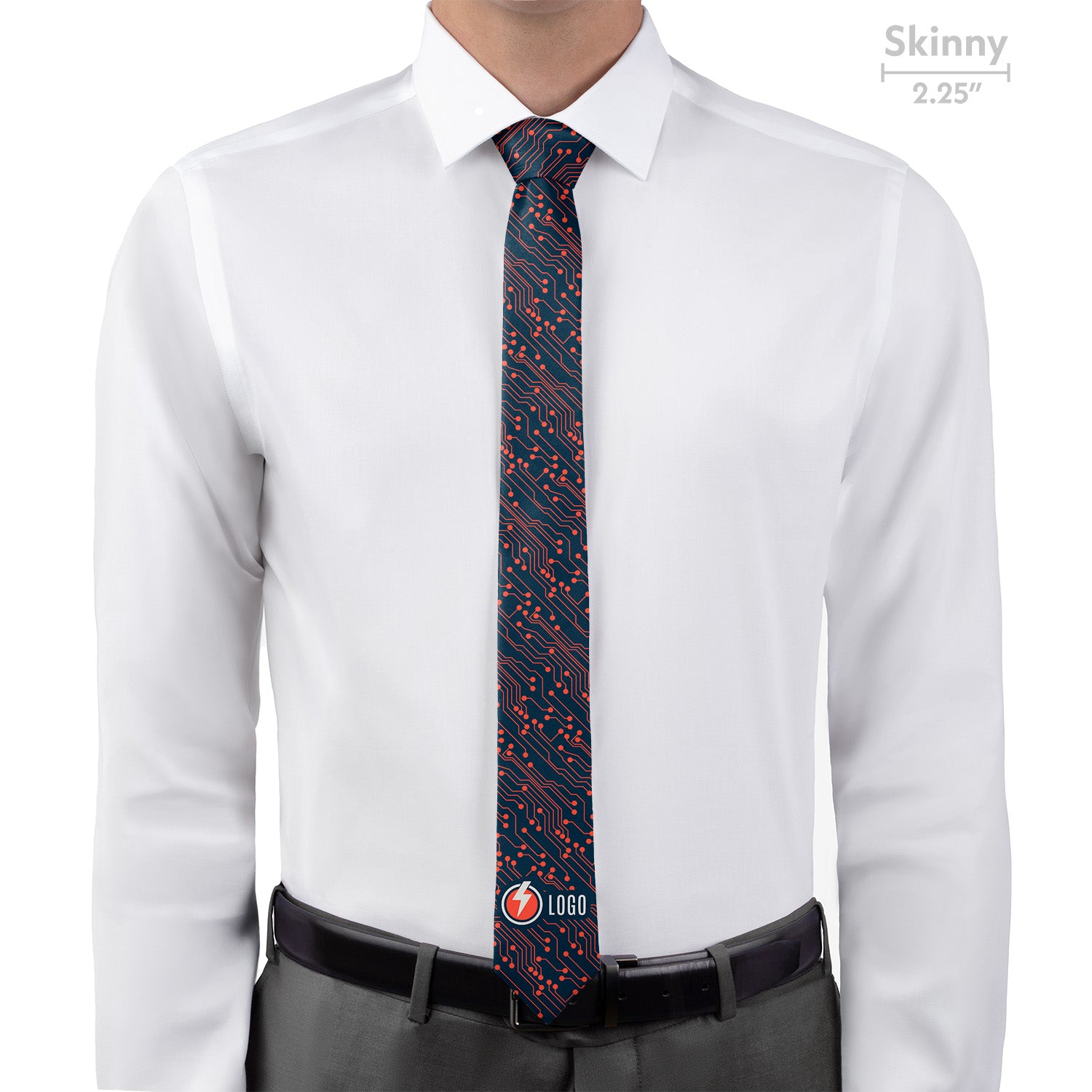 Custom Circuit 1 Logo Tie - Skinny - Knotty Tie Co.