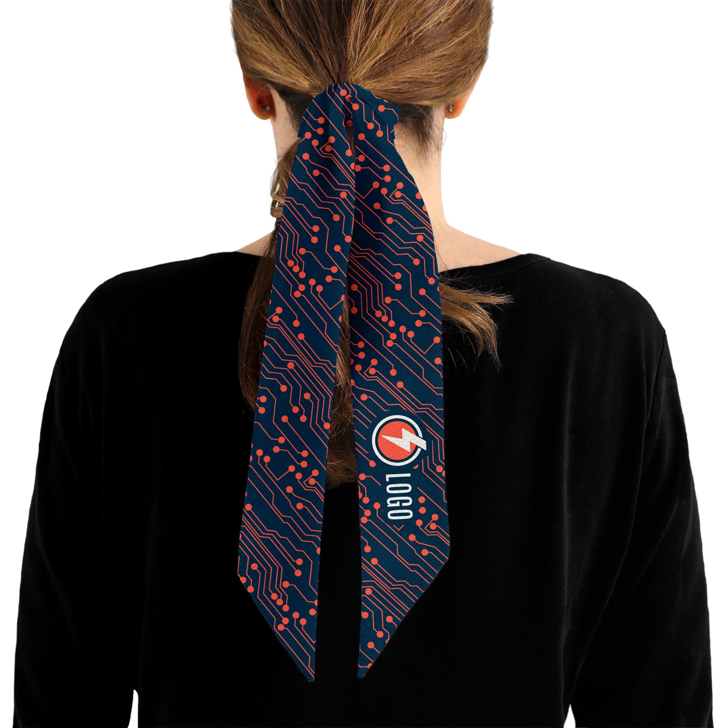 Circuit 4 Hair Flat Lay Logo Scarf - Knotty Tie Co.