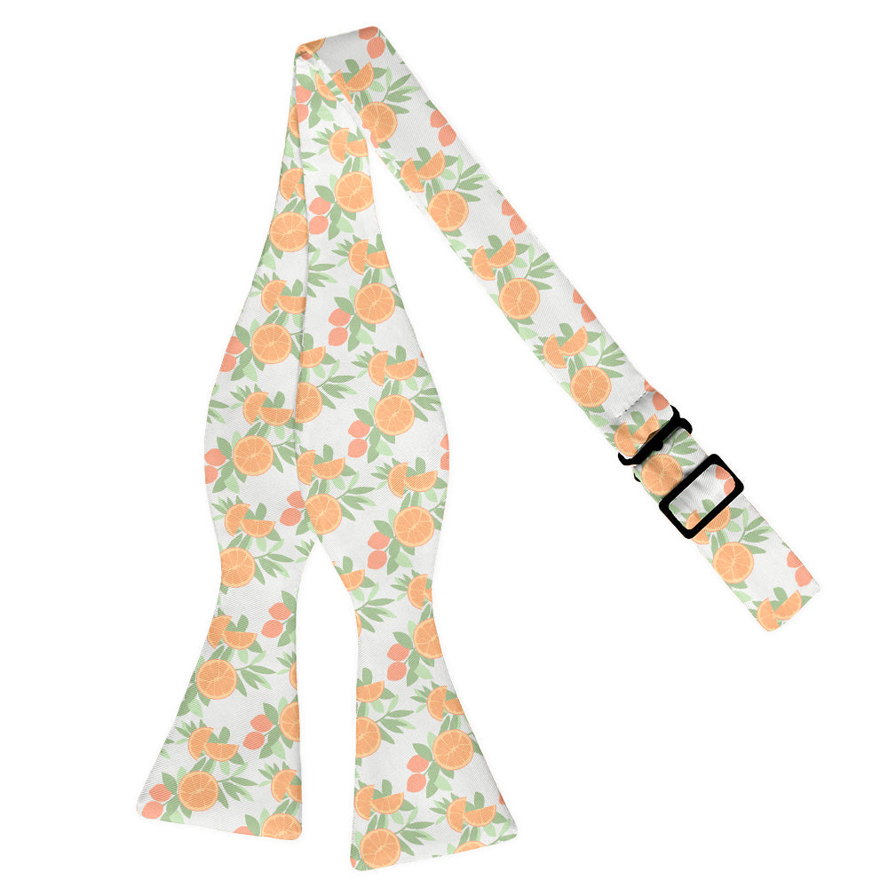 Citrus Blossom Floral Bow Tie - Adult Extra-Long Self-Tie 18-21" - Knotty Tie Co.