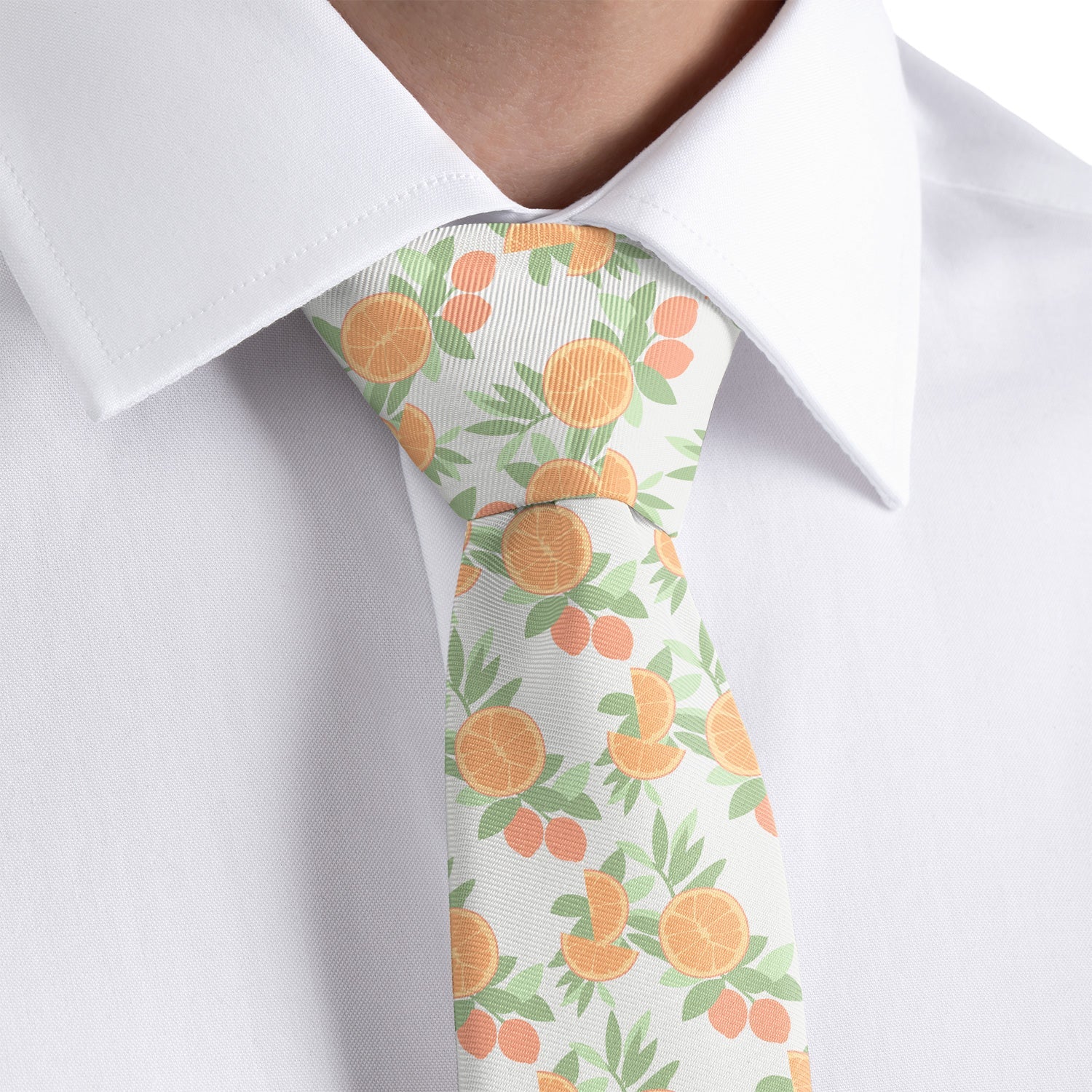 Citrus Blossom Floral Necktie - Dress Shirt - Knotty Tie Co.