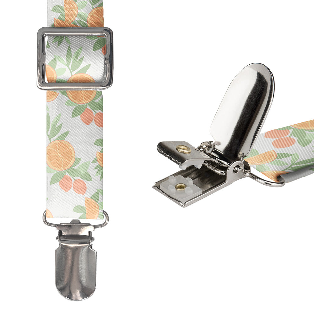 Citrus Blossom Floral Suspenders - Hardware and Strap - Knotty Tie Co.