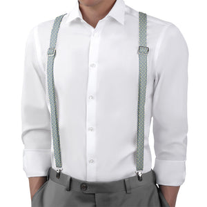 Clancy Geometric Suspenders - On Model Back View - Knotty Tie Co.