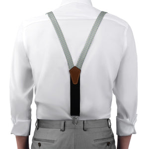 Clancy Geometric Suspenders - On Model Front View - Knotty Tie Co.