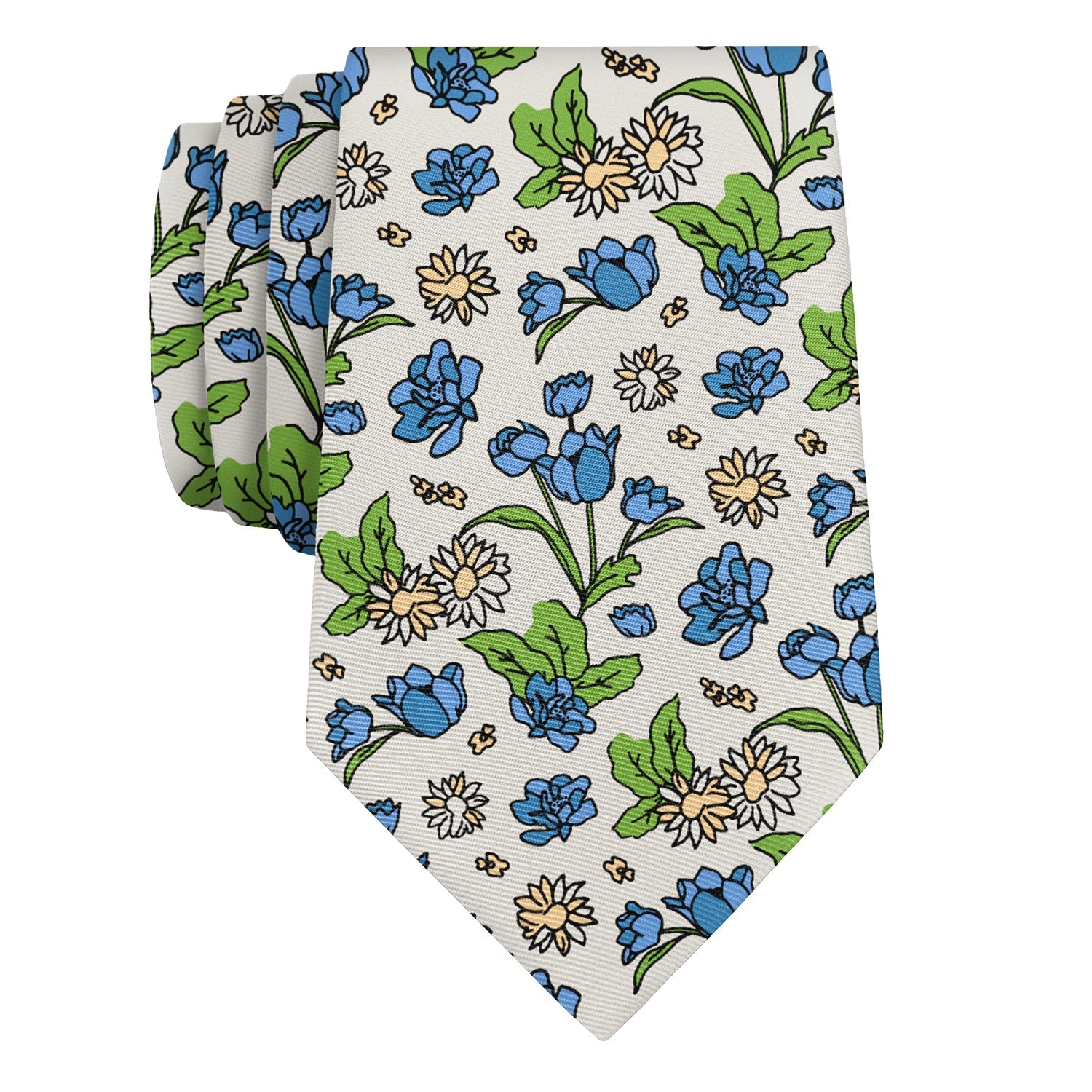 Clara Floral Necktie - Rolled - Knotty Tie Co.