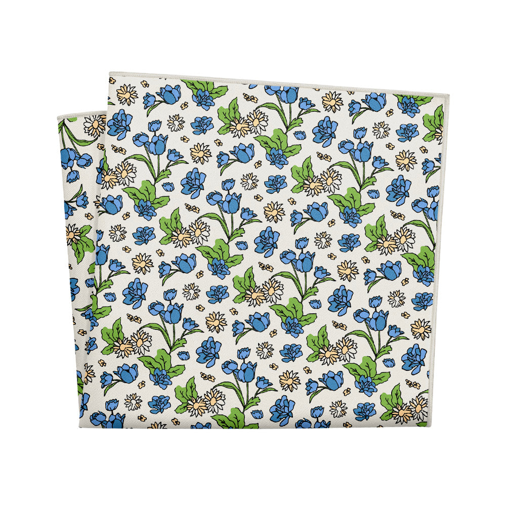 Clara Floral Pocket Square - 12" Square - Knotty Tie Co.