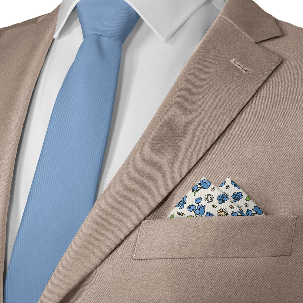 Clara Floral Pocket Square - 12" Square - Knotty Tie Co.