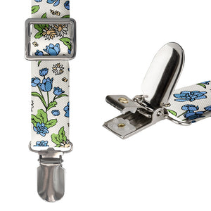 Clara Floral Suspenders - Hardware and Strap - Knotty Tie Co.