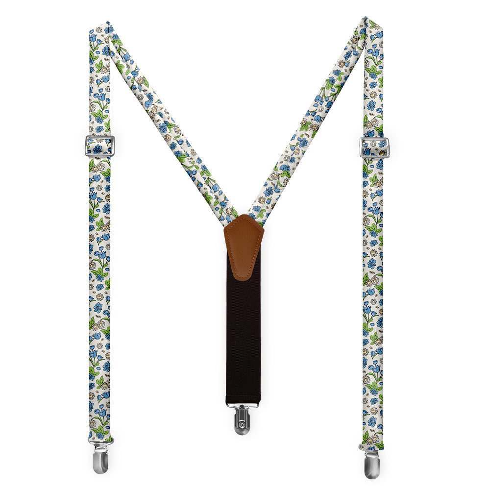 Clara Floral Suspenders - Full Front View - Knotty Tie Co.