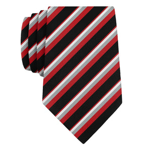 Clarke Stripe Necktie - Rolled - Knotty Tie Co.