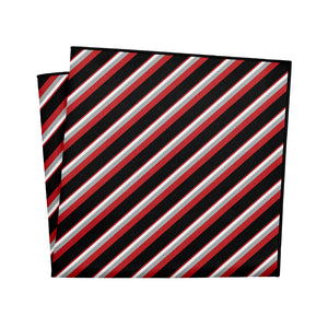 Clarke Stripe Pocket Square - 12" Square - Knotty Tie Co.