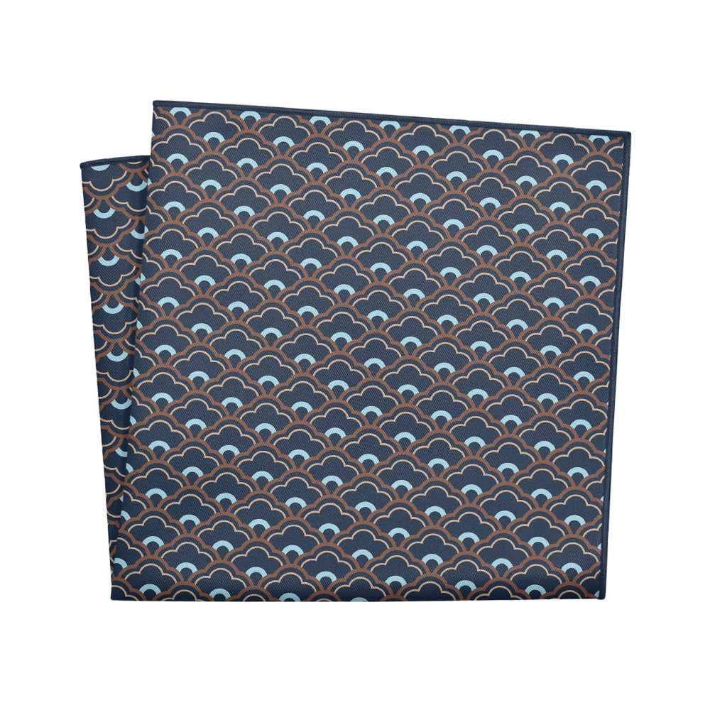 Clouds Geometric Pocket Square - 12" Square - Knotty Tie Co.