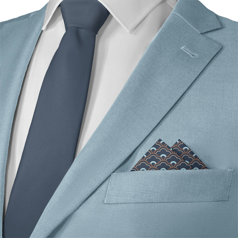 Clouds Geometric Pocket Square - 12" Square - Knotty Tie Co.