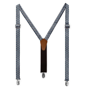 Clouds Geometric Suspenders - Full Front View - Knotty Tie Co.