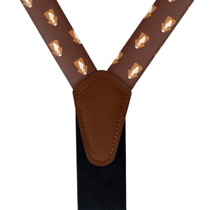 Cocker Spaniel Suspenders - Vegan Leather Y-Back - Knotty Tie Co.