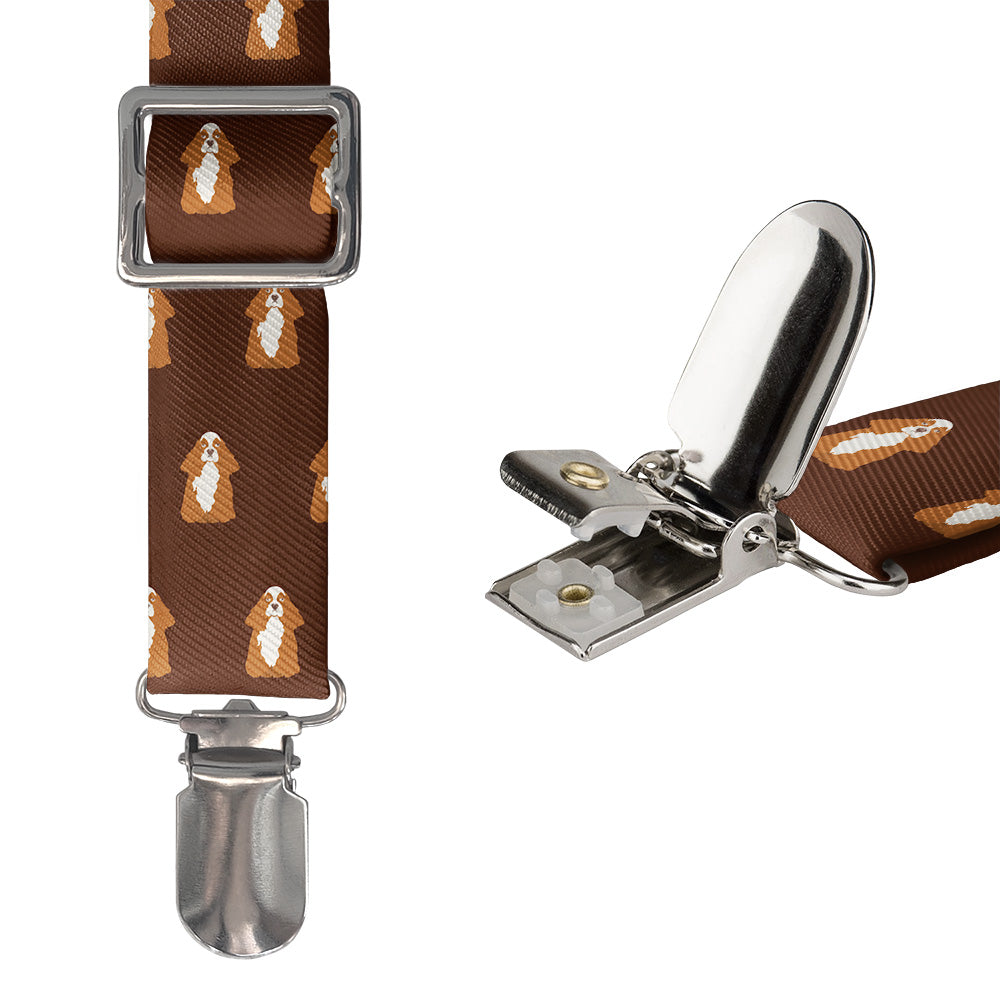 Cocker Spaniel Suspenders - Hardware and Strap - Knotty Tie Co.