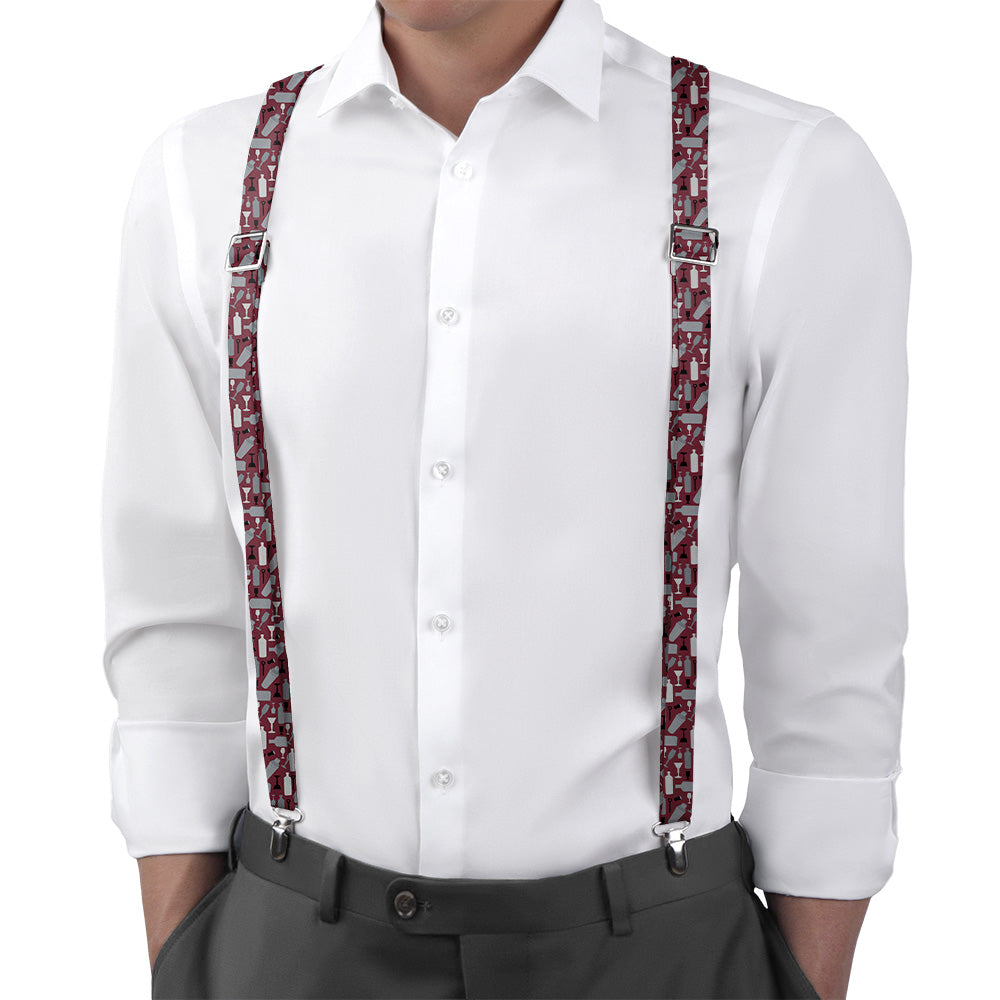 Cocktail Suspenders - On Model Back View - Knotty Tie Co.