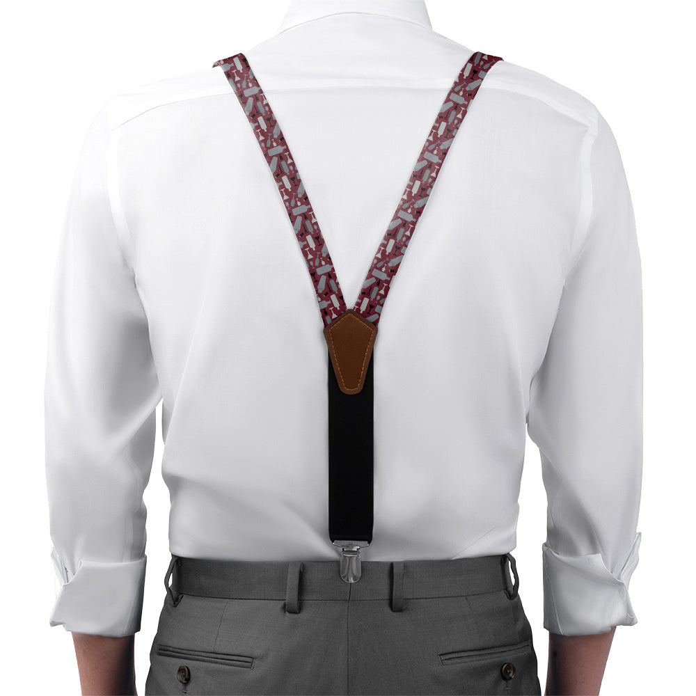 Cocktail Suspenders - On Model Front View - Knotty Tie Co.