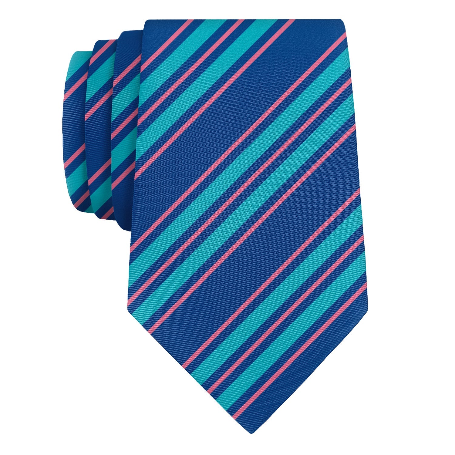 Colfax Stripe Necktie - Rolled - Knotty Tie Co.