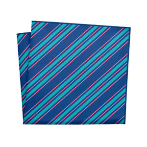 Colfax Stripe Pocket Square - 12" Square - Knotty Tie Co.