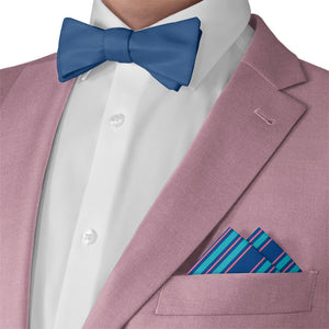 Colfax Stripe Pocket Square - Matching Bow Tie - Knotty Tie Co.