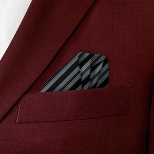 Collegiate Stripe Pocket Square - Wave Fold - Knotty Tie Co.