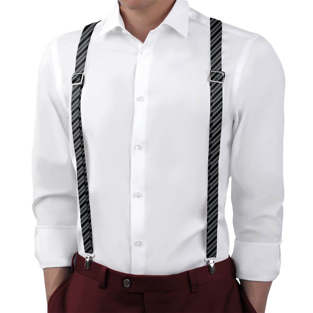 Collegiate Stripe Suspenders - Main View - Knotty Tie Co.