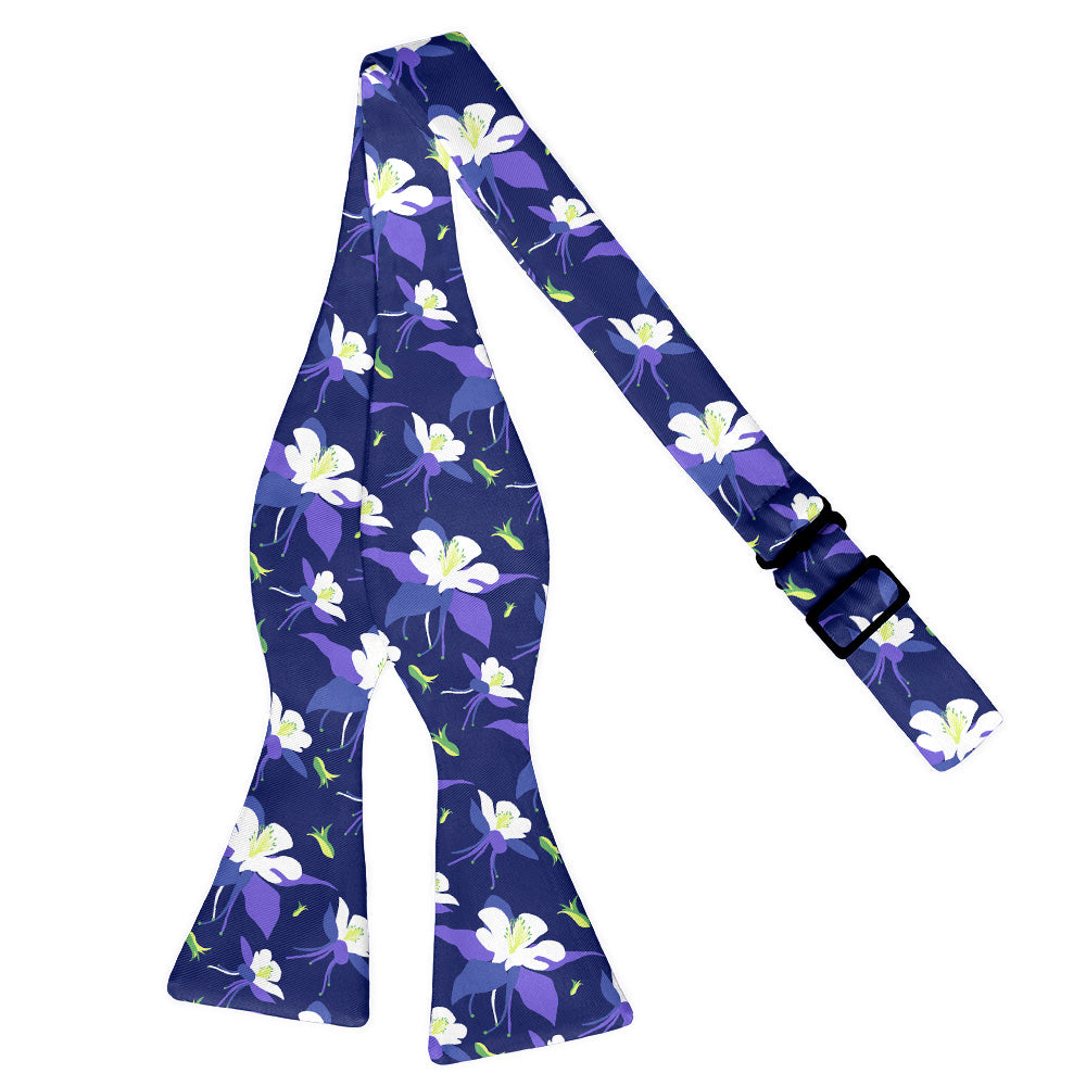 Columbine Floral Bow Tie - Adult Extra-Long Self-Tie 18-21" - Knotty Tie Co.