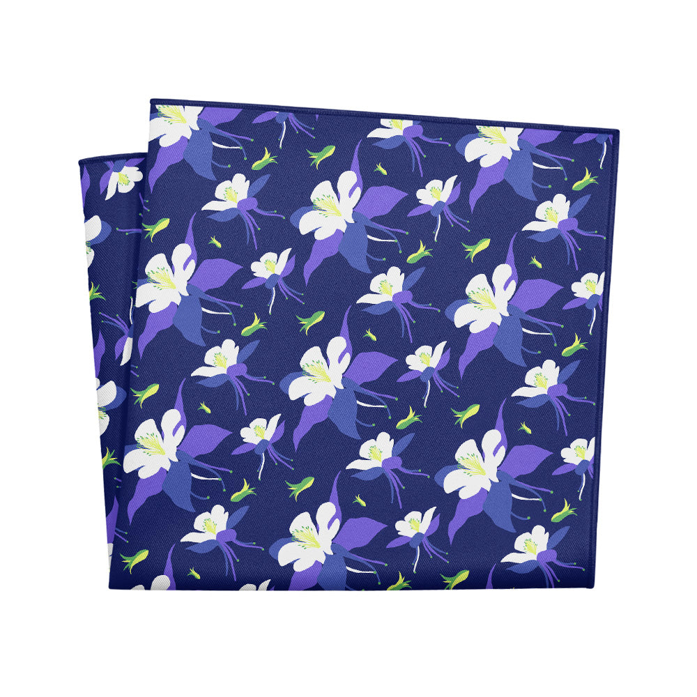 Columbine Floral Pocket Square - 12" Square - Knotty Tie Co.