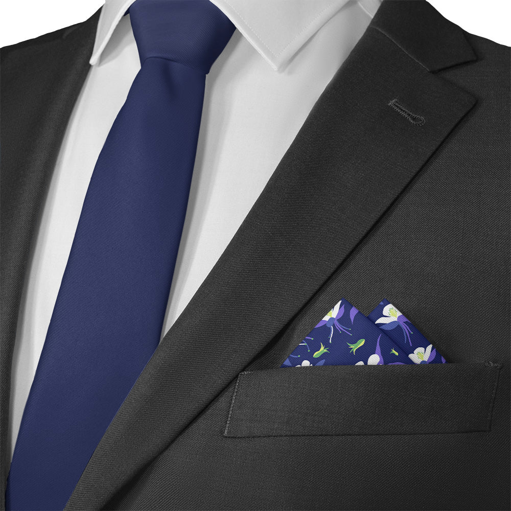 Columbine Floral Pocket Square - 12" Square - Knotty Tie Co.