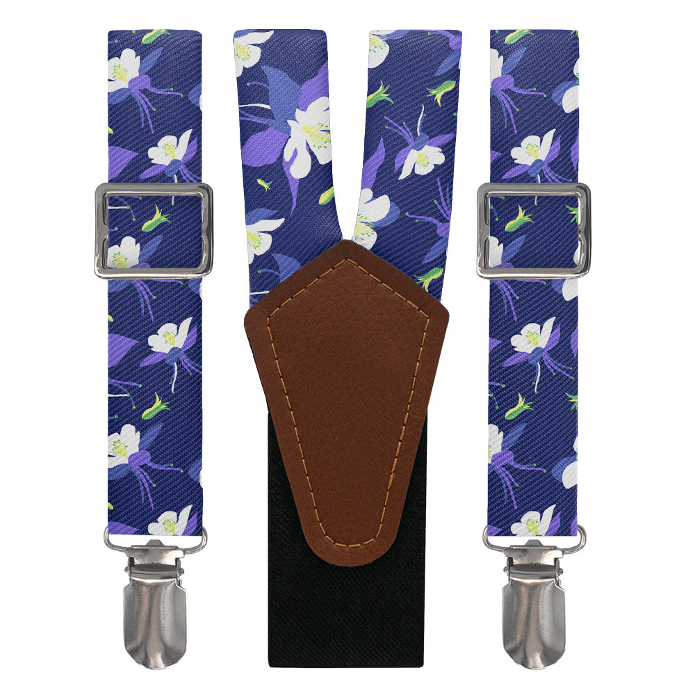 Columbine Floral Suspenders - Main View - Knotty Tie Co.