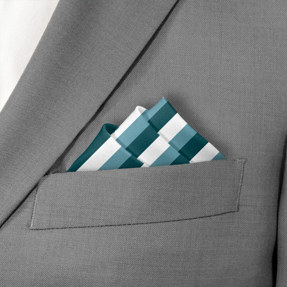 Columbine Stripe Pocket Square - Stairs Fold - Knotty Tie Co.