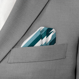 Columbine Stripe Pocket Square - Wave Fold - Knotty Tie Co.