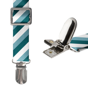 Columbine Stripe Suspenders - Hardware and Strap - Knotty Tie Co.